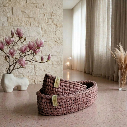 Háčkované košíky | set Magnolia — foto 1
