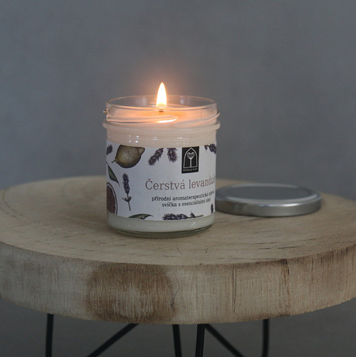 Aromaterapeutická sój. svíčka "Čerstvá levandule"