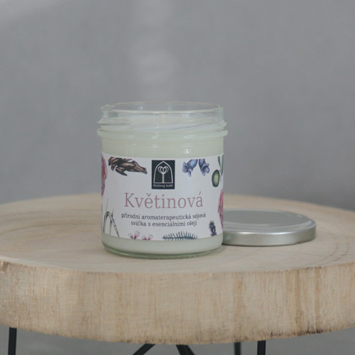 Aromaterapeutická sójová svíčka "Květinová"
