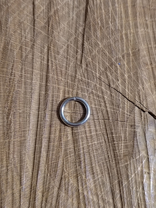 Kroužek Ø12 mm na koženou galanterii nikl