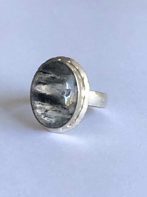 Prsten MOSS AGATE, mechový achát - MYSTERY