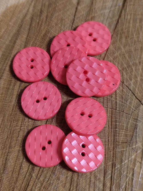 Knoflík proplétaný barva lososová