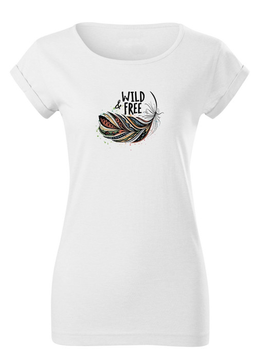 Dámské tričko "Feather - Wild & Free"