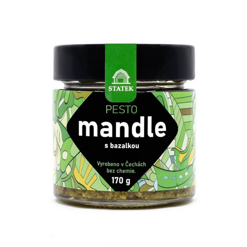 Mandlové pesto s bazalkou – 170 g