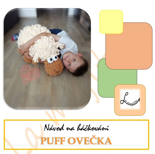 Puff ovečka- podsedák -návod-