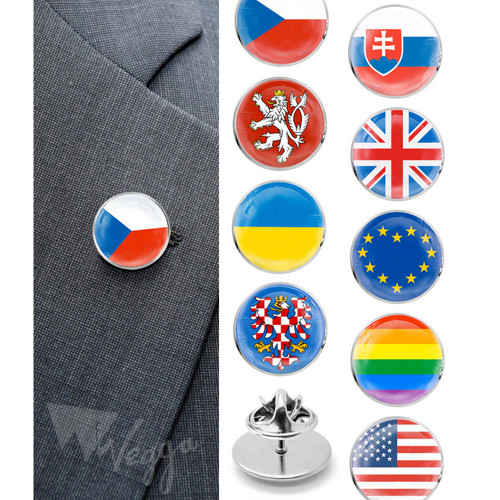 Odznak na klopu / 1 kus / Česká vlajka