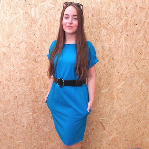Šaty BASIC SUMMER / modrá - aqua, vel. XL