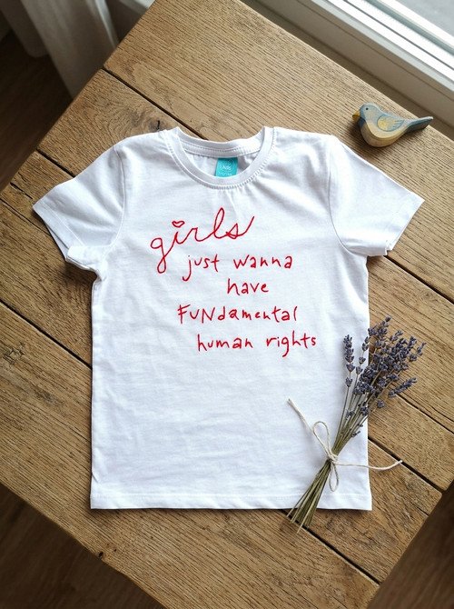 Dětské tričko „FUNdamental Rights“ – bílé, 110/116