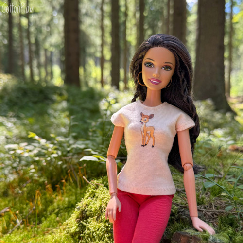 Barbie - tričko mandlové s kolouškem