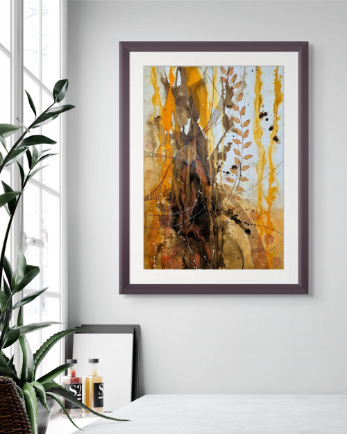 TANEC LISTÍ VE VĚTRU | AKVAREL | PAPÍR | 70 x 50cm