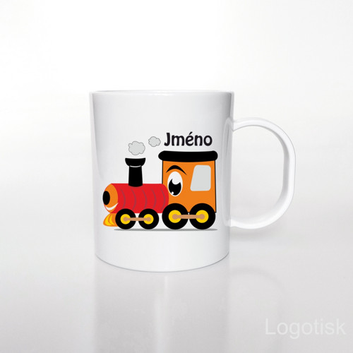 Plastový hrnek pro děti MAŠINKA se jménem