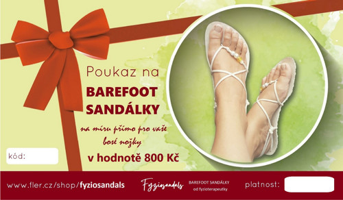 Nákupní poukaz 800 Kč u prodejce fyziosandals