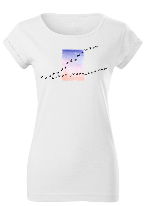 Dámské tričko "Birds and the sunset"