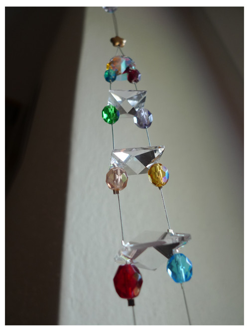 Lapač slunce barevný, suncatcher, stromeček II 3cm