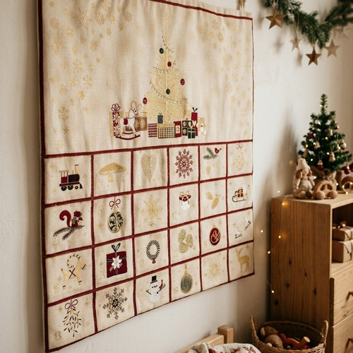 Adventní kalendář zlatý