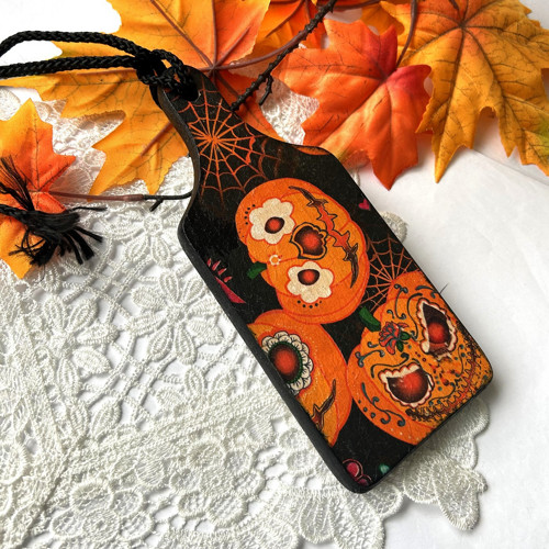 Halloweenská dřevěná dekorace