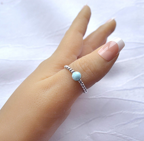 PRAVÝ LARIMAR BROUŠENÝ 0.6*ocel*prsten
