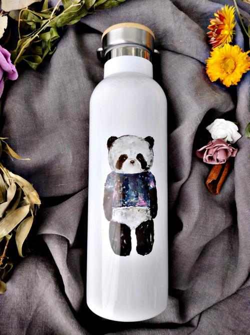 Termoláhev velká Panda modré triko 750 ml