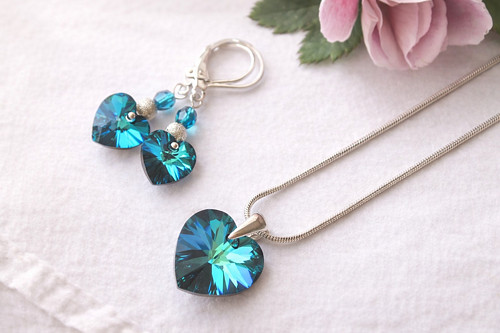 Swarovski sada Bermuda Blue AB ( 10+18 )