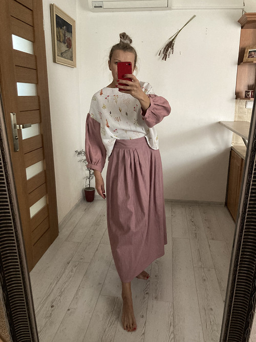 ..ako ľanový vánok.../ MUAVE sukňa Linen/