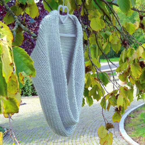 Pletený nákrčník - šedá elegance