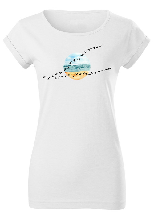 Dámské tričko "Birds and the sea"