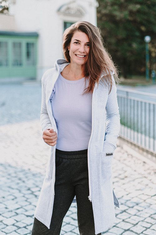 Dlouhý cardigan na zip