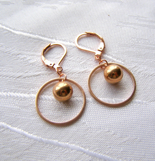 KARMA A KULIČKA*ROSE GOLD*ocelové náušnice