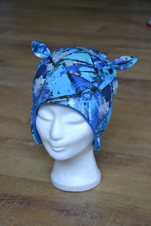 Zimní ušanka "abstrakt" 49-53cm