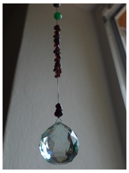 Lapač slunce, suncatcher, granát, aventurín II