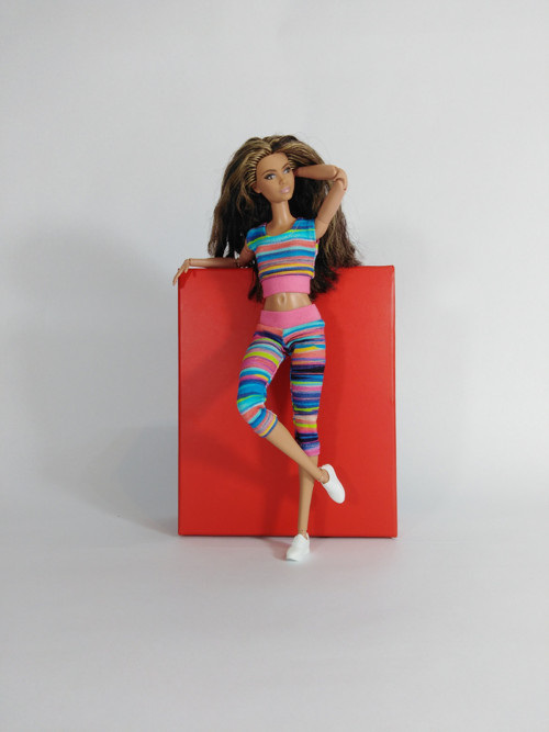 Barbie komplety - legíny + top č-5