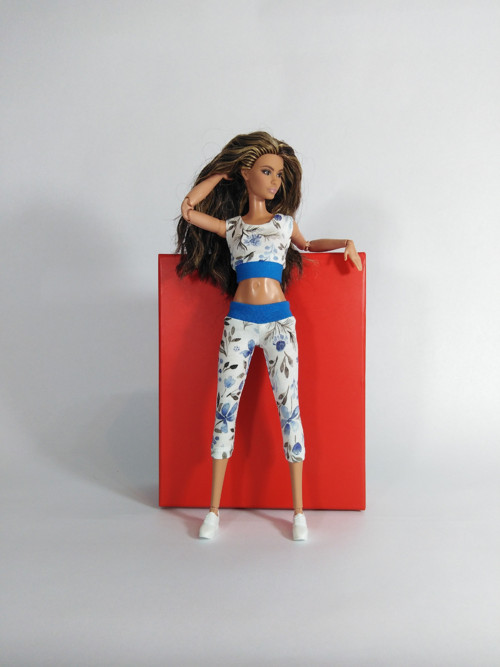 Barbie komplety - legíny + top č-6