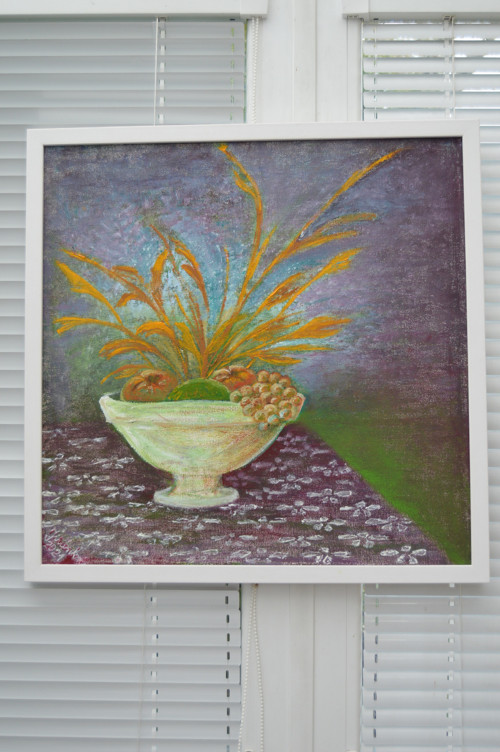 TERAKOTOVÁ MÍSA - originál - olejomalba 53x53