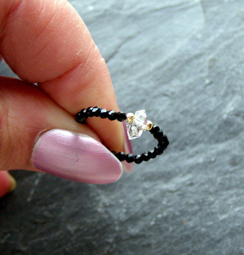 Herkimer Diamant *SKORYL*Ag*prsten — foto 1