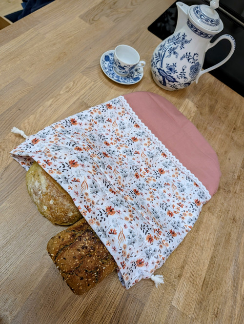 Pytlík na pečivo Luční (starorůžová) XL