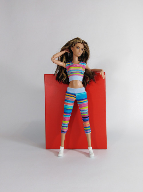 Barbie komplety - legíny + top č-15
