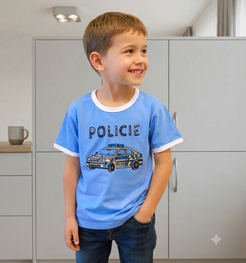 Dětské tričko policie - policejní auto, triko