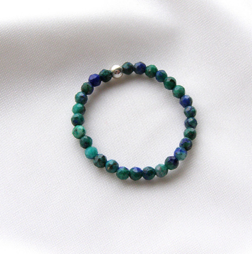 CHRYZOKOL + LAPIS LAZULI 0.2 * Ag*jemný prstýnek