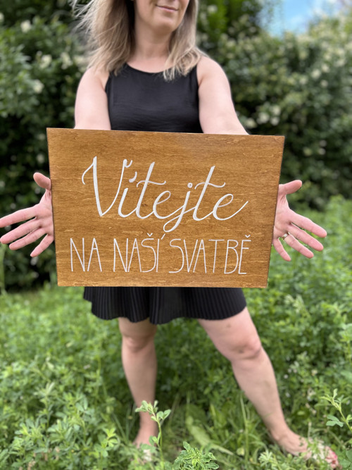 Uvítací tabule / cedule na svatbu