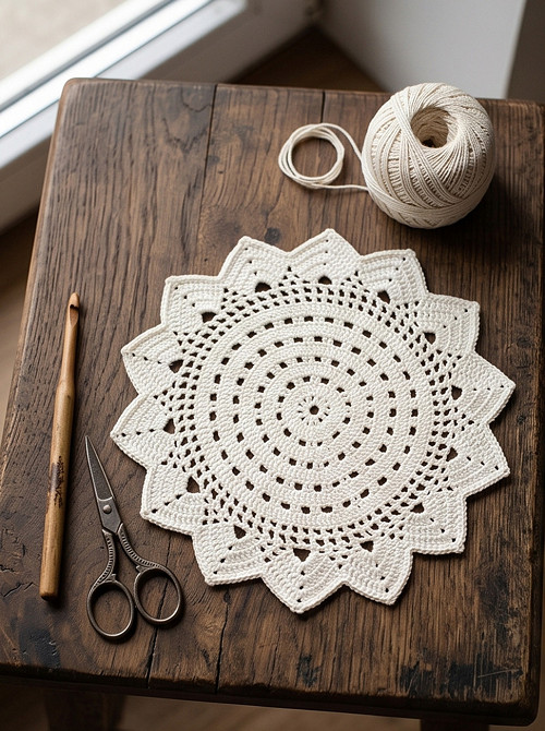 Háčkovaná mandala — foto 1