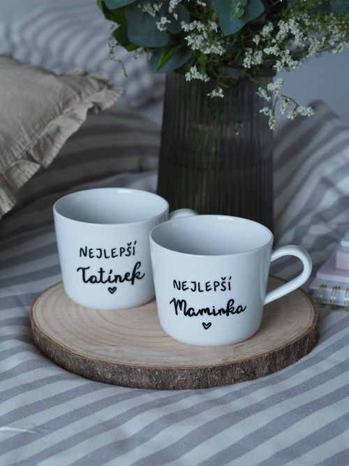 Ručně malované HRNÍČKY pro rodiče 2ks
