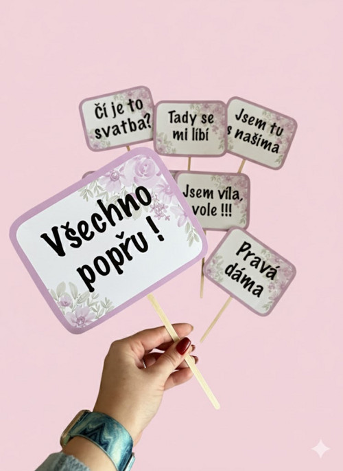Rekvizity do fotokoutku - Lila rámečky
