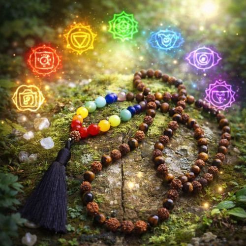 Korálky Japa Mála - čakrová meditace