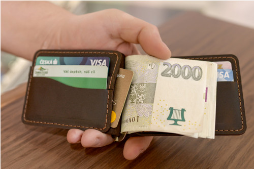 Dolarovka 6 kapes. Kůže "Crazy Horse" tm.hnědá
