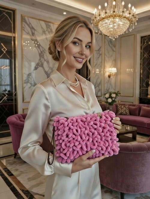 Puffy kosmetická kabelka fialová