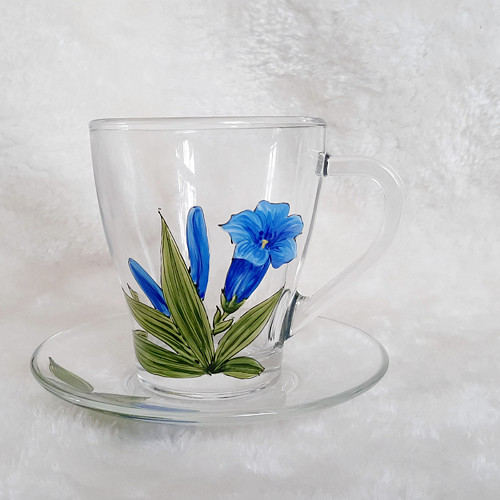 Hrníček s hořcem 260 ml - malováno ručně