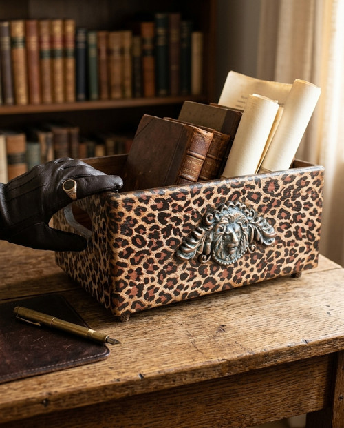 Dřevěný box Leopard & Lion — foto 1
