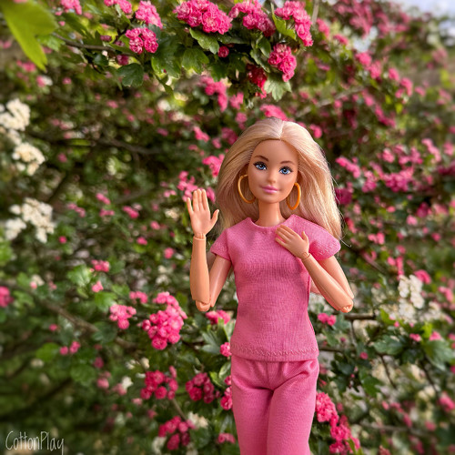 Sada pro Barbie - světle růžové pyžamo