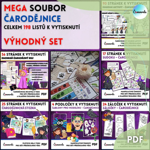 "Čarodějnice" MEGA soubor aktivit (PDF k tisku)