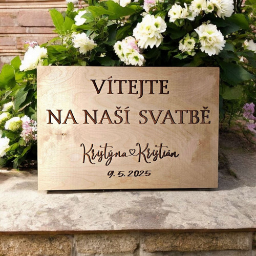 Svatební uvítací nápis / cedule — foto 1